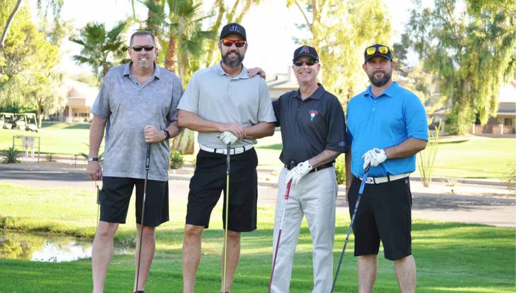 golfers gathered