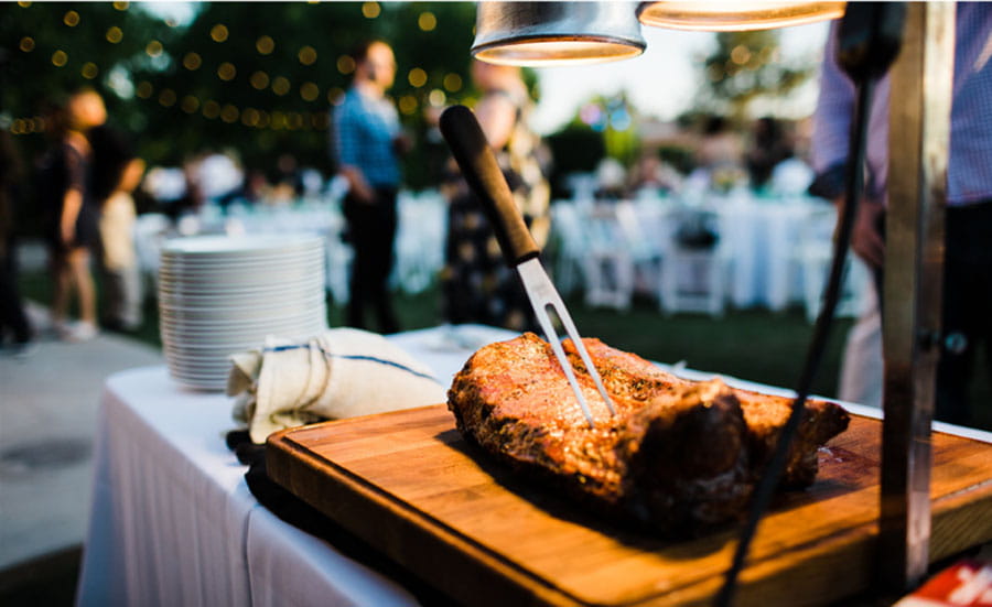 carving station at an event